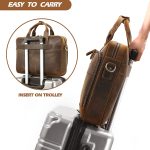 Jack&Chris Leather Briefcase for Men,Business Travel Laptop Messenger Bags - Image 6